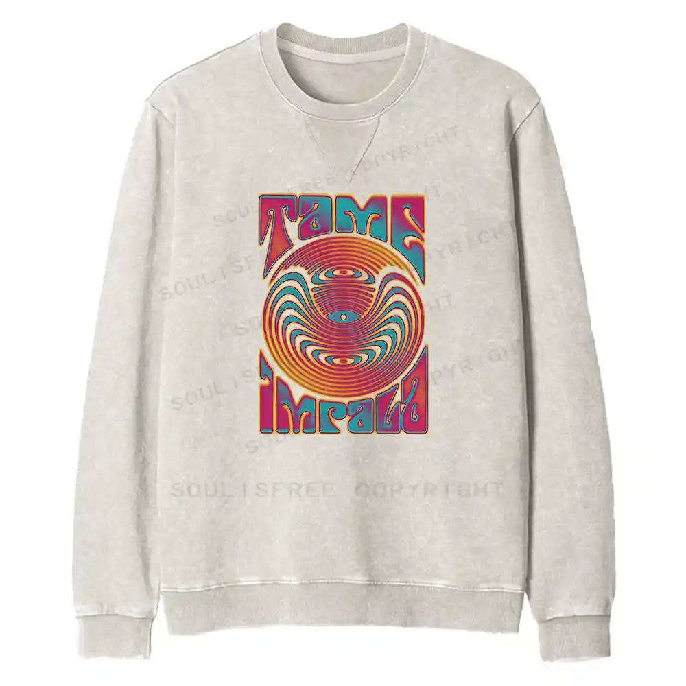 Psychedelic Moment Fit Washed Sweatshirt