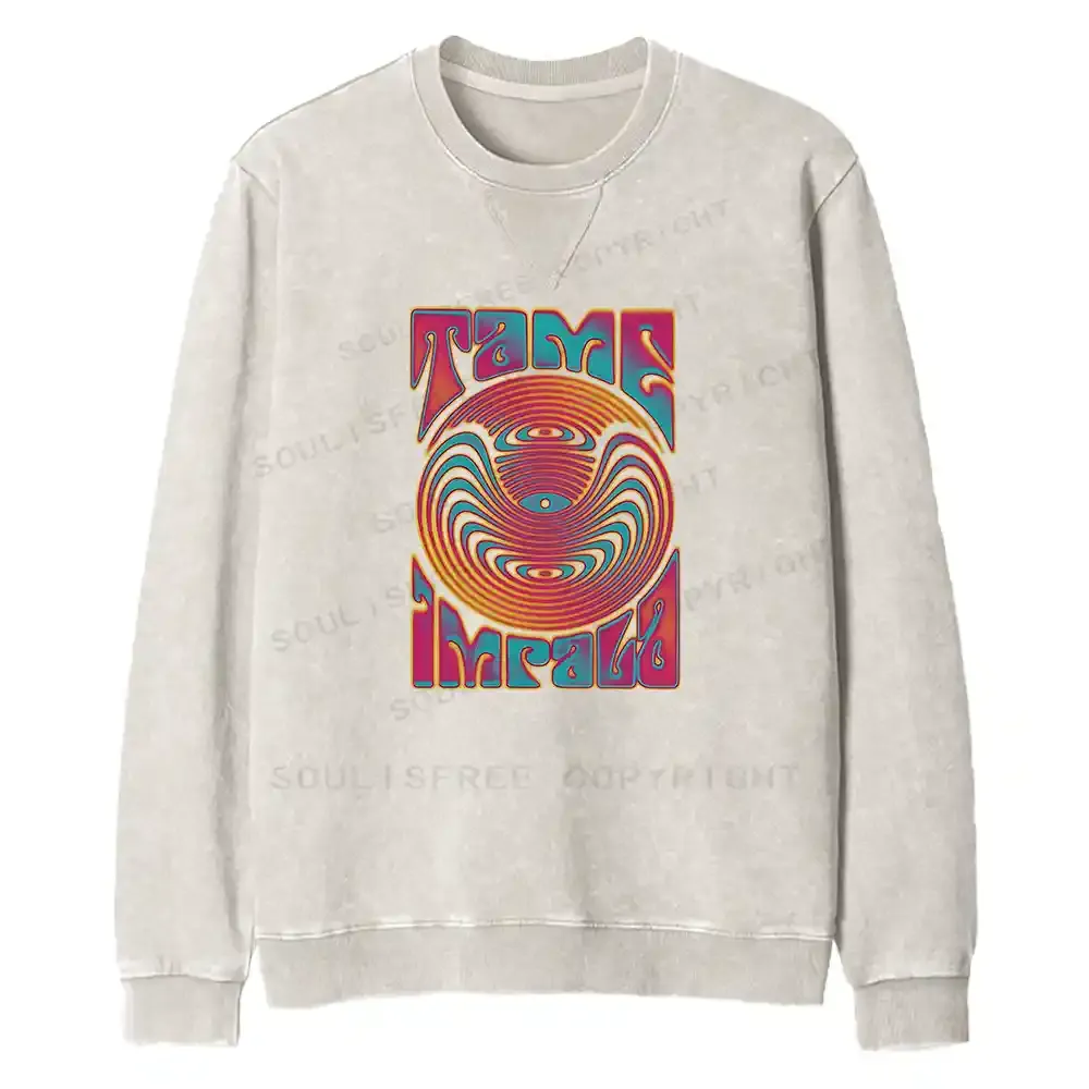 Psychedelic Moment Fit Washed Sweatshirt