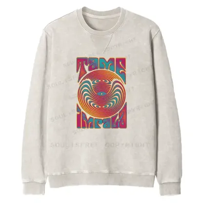Psychedelic Moment Fit Washed Sweatshirt