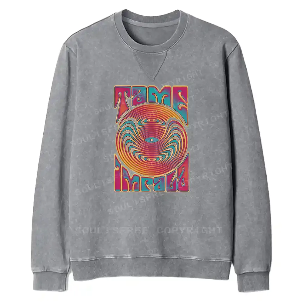 Psychedelic Moment Fit Washed Sweatshirt