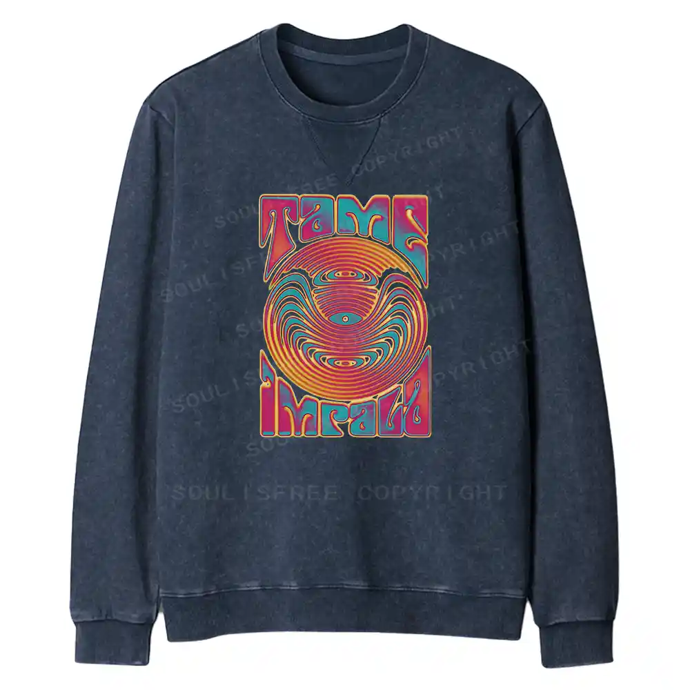 Psychedelic Moment Fit Washed Sweatshirt