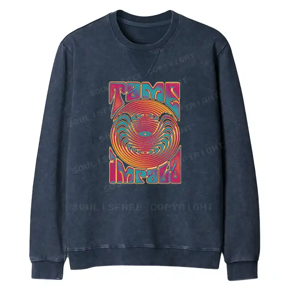 Psychedelic Moment Fit Washed Sweatshirt