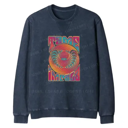 Psychedelic Moment Fit Washed Sweatshirt