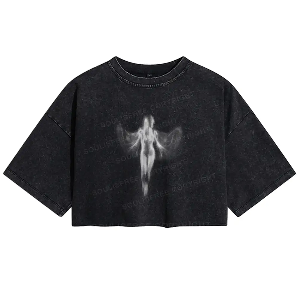 Shadow Series : Woman Ⅸ Washed Crop T-shirt