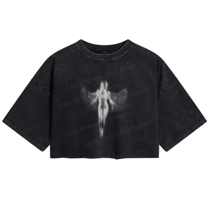 Shadow Series : Woman Ⅸ Washed Crop T-shirt