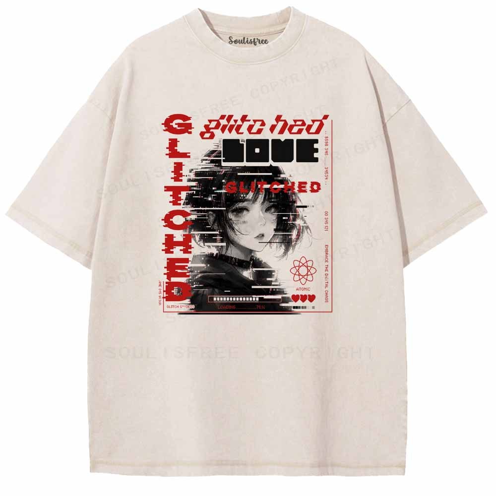 Soulisfree Glitched Love Washed Tee