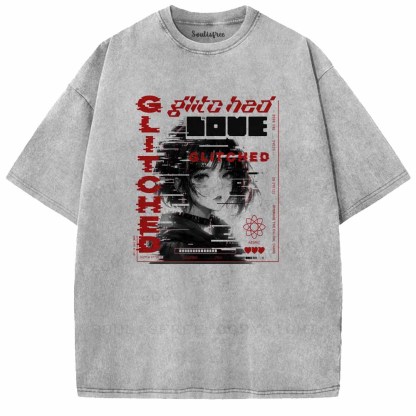 Soulisfree  Glitched Love Washed Tee