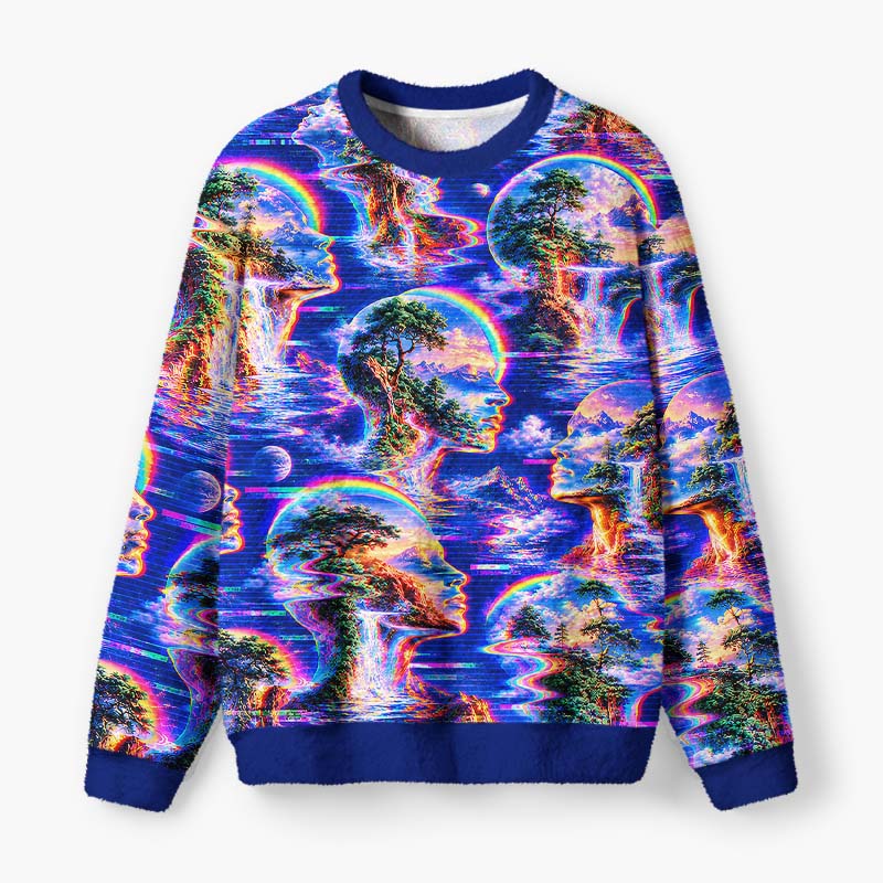 Soulisfree Mind And Nature United Fuzzy Crewneck Sweater