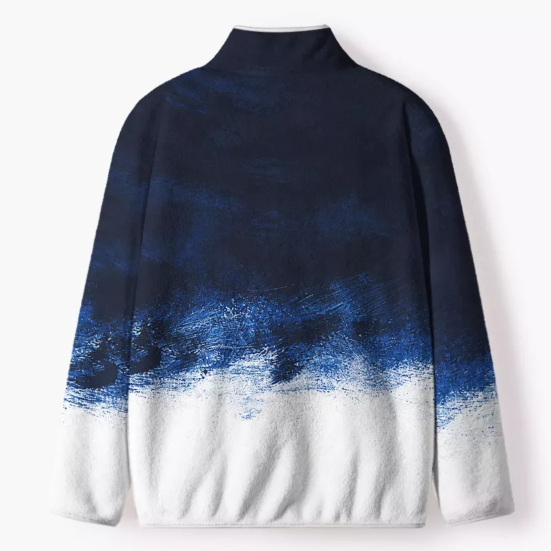 Soulisfree  Between Sea And Sky Flannel Zip-Up Jacket