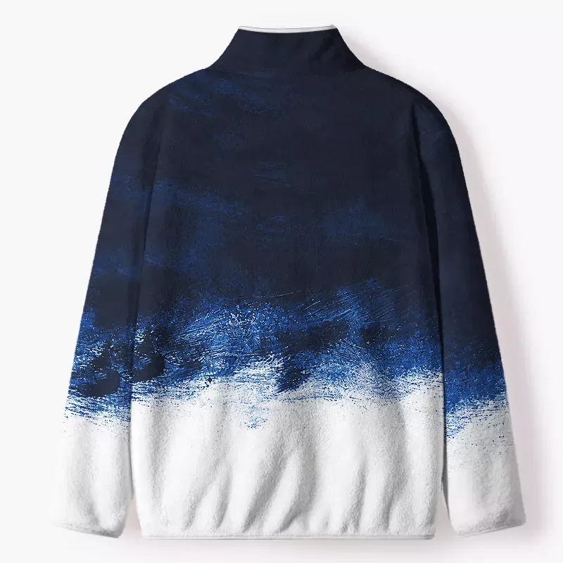 Soulisfree  Between Sea And Sky Flannel Zip-Up Jacket