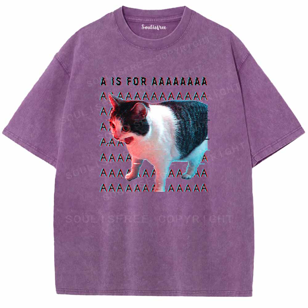 Soulisfree A IS FOR AAAAAAAA Washed Tee