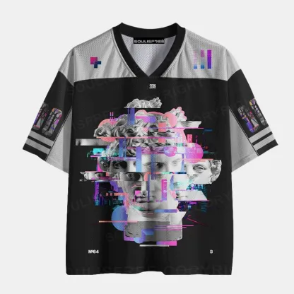 Soulisfree Vaporwave Distorted Statue Mesh Jersey