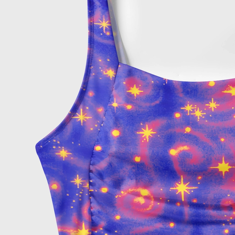 Soulisfree Dreamy Cosmic Stardust Galaxy One‑Piece Swimsuit
