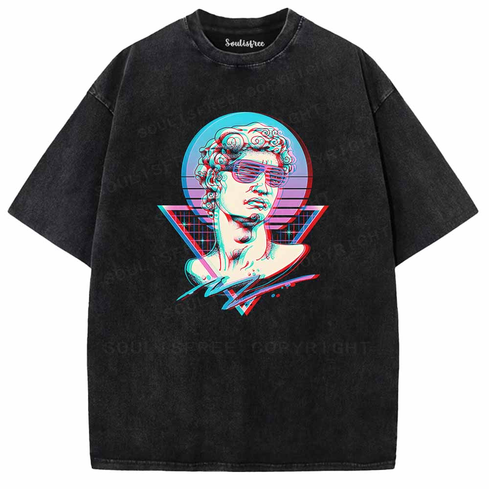 Soulisfree Neon Greek Bust Washed Tee