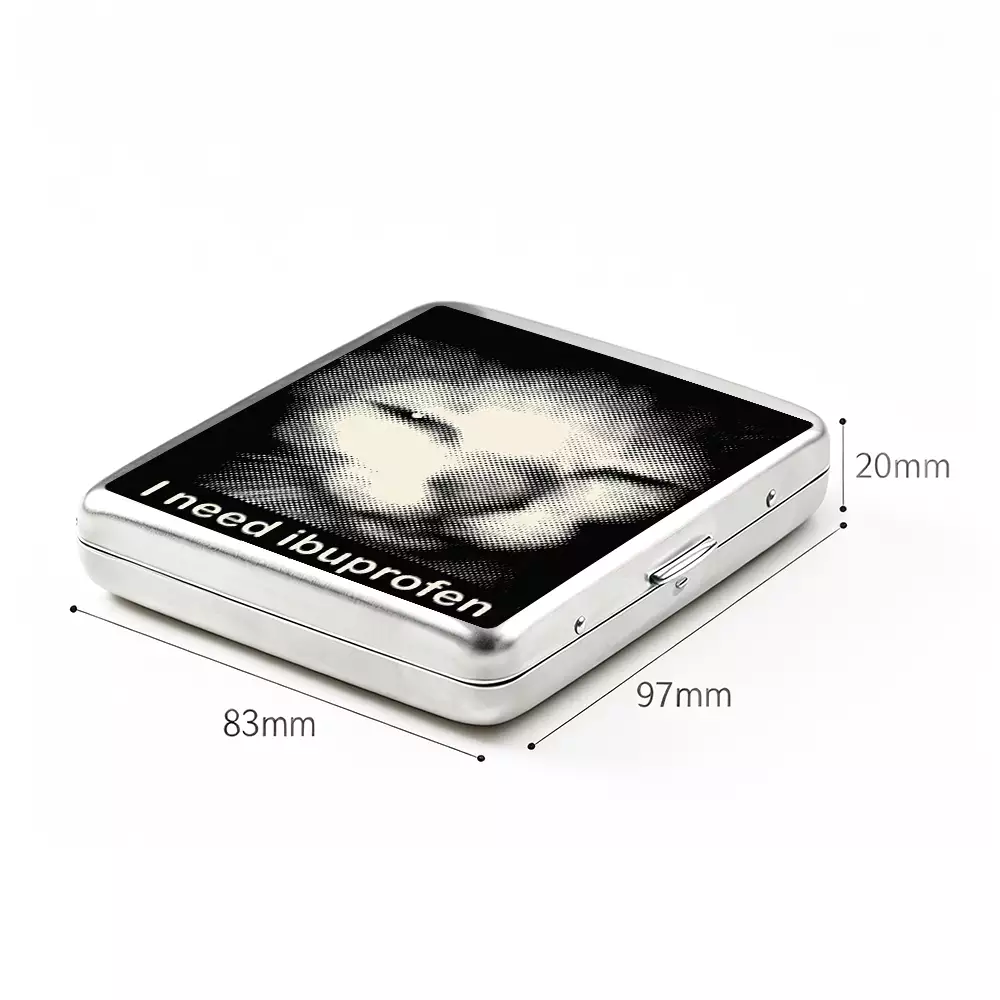 Soulisfree Tired Cat Humor Metal Pocket Case