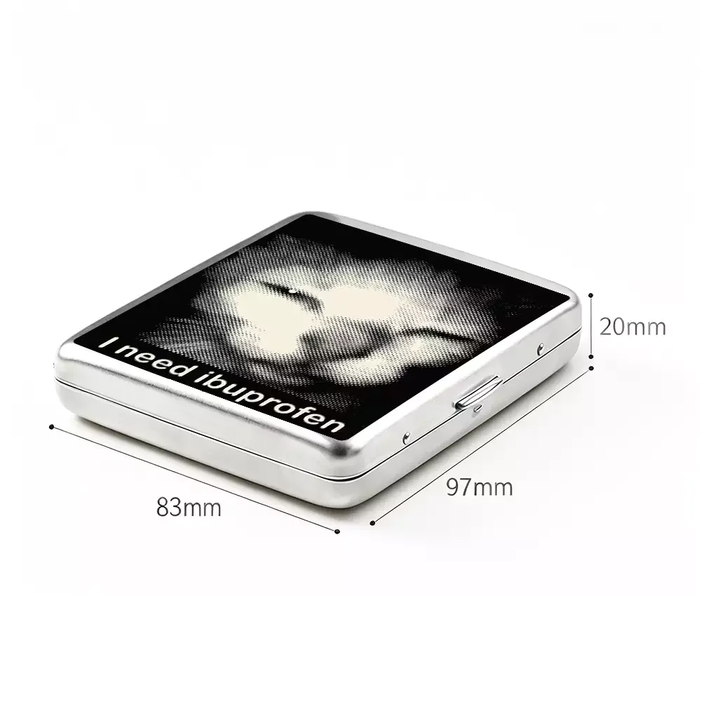 Soulisfree Tired Cat Humor Metal Pocket Case