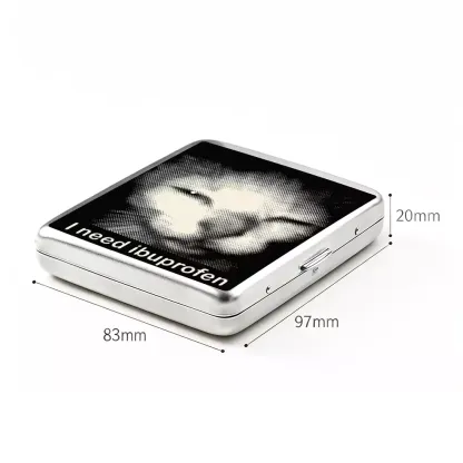 Soulisfree Tired Cat Humor Metal Pocket Case