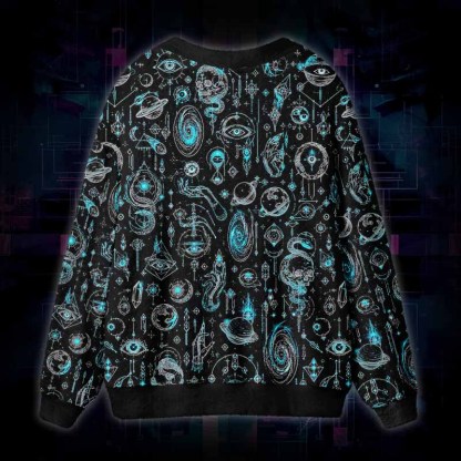 Soulisfree Beyond What You See Fuzzy Cardigan Sweater 