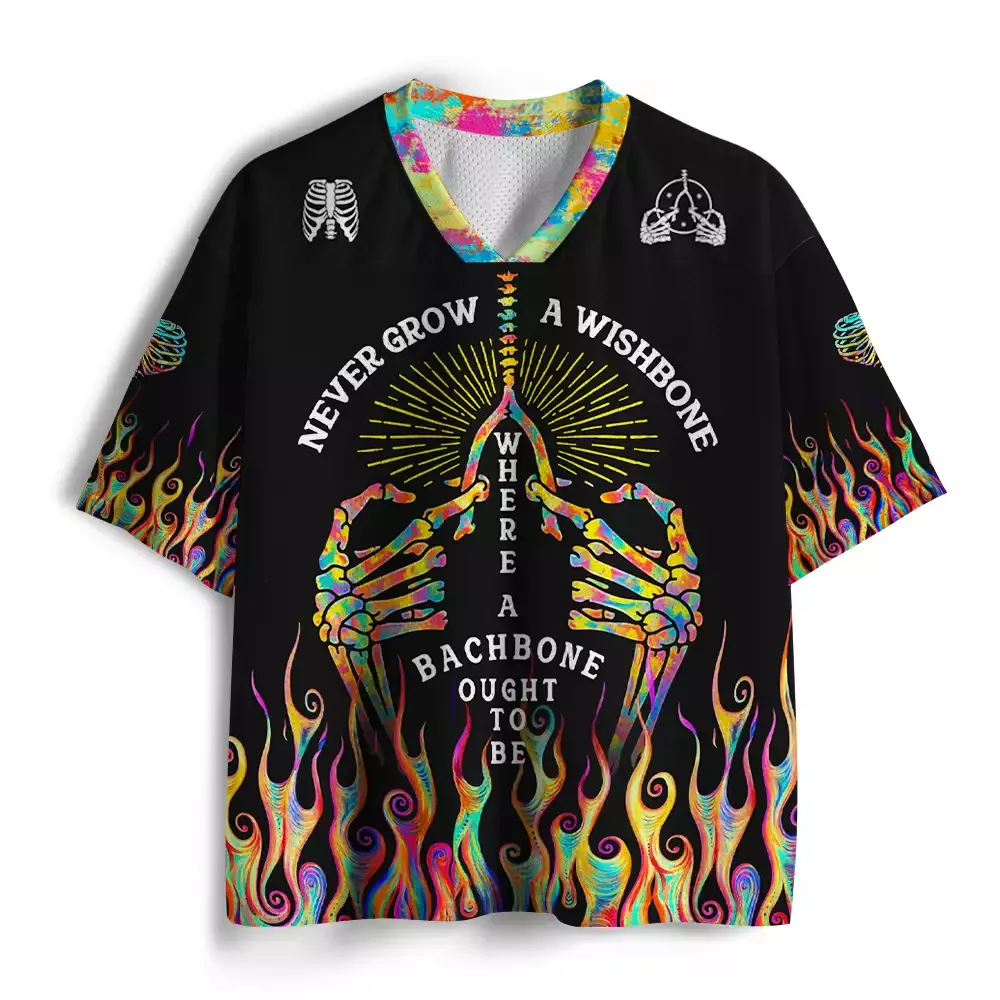 Designed Soulisfree Never Grow A Wishbone, Where Your Backbone Ought tTo Be Mesh Jersey