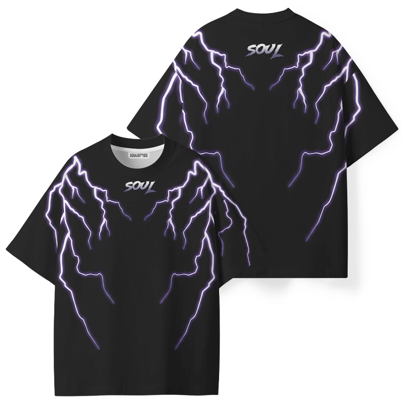 Soulisfree Neon Lightning ECO‑PERF Graphic Tee
