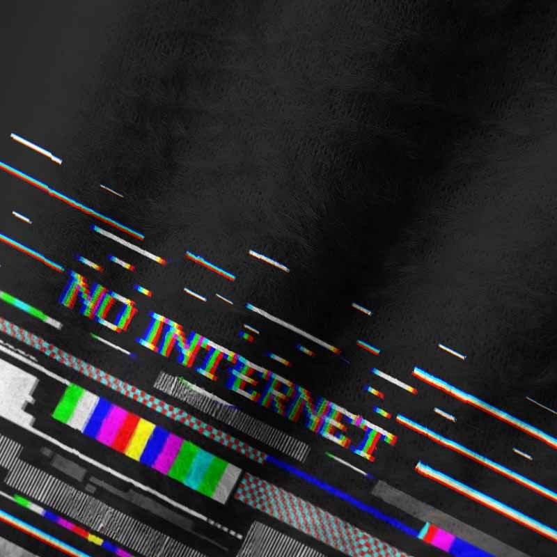Soulisfree NO INTERNET Fuzzy Beanie