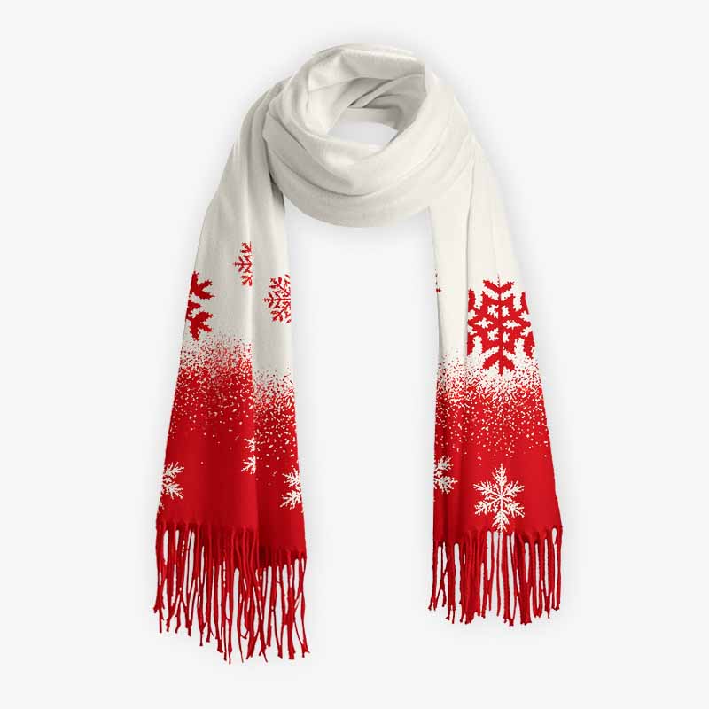 Soulisfree A Winter Snowfall Story Fuzzy Fringed Scarf