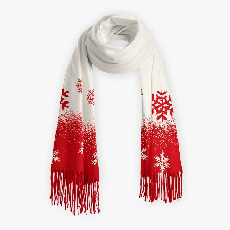Soulisfree A Winter Snowfall Story Fuzzy Fringed Scarf
