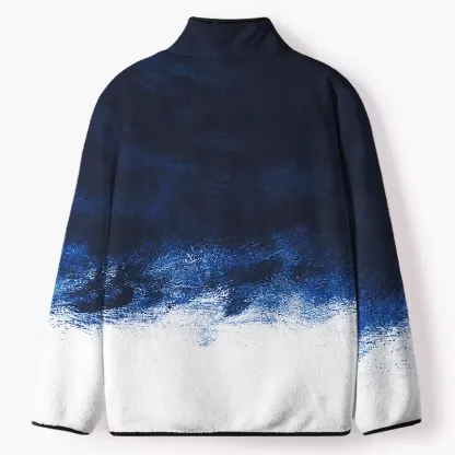 Soulisfree  Between Sea And Sky Flannel Zip-Up Jacket