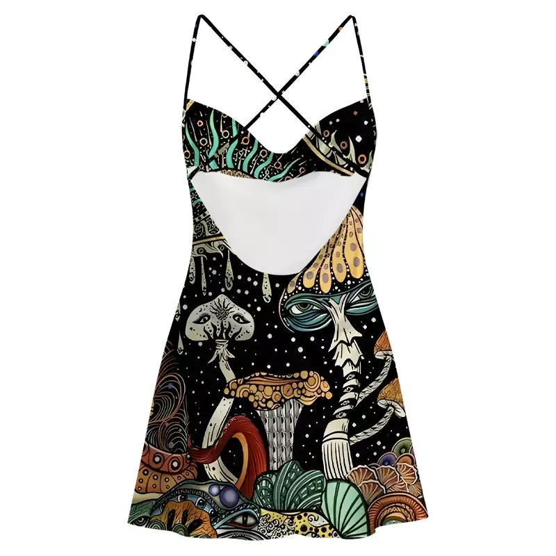 Soulisfree The Eyes of Nature Satin Mini Dress