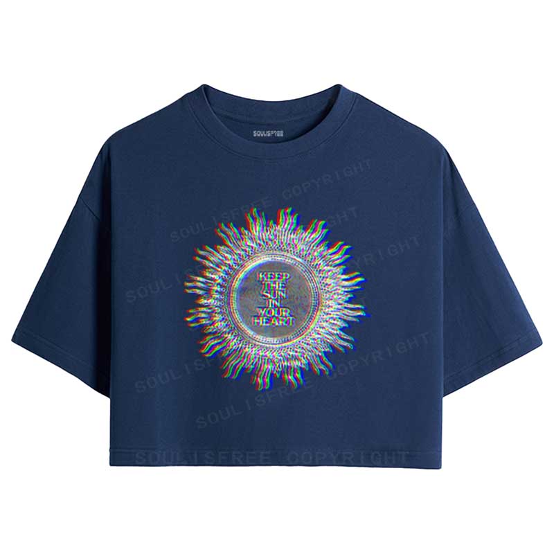 Soulisfree KEEP THE SUN IN YOUR HEART Crop Tee