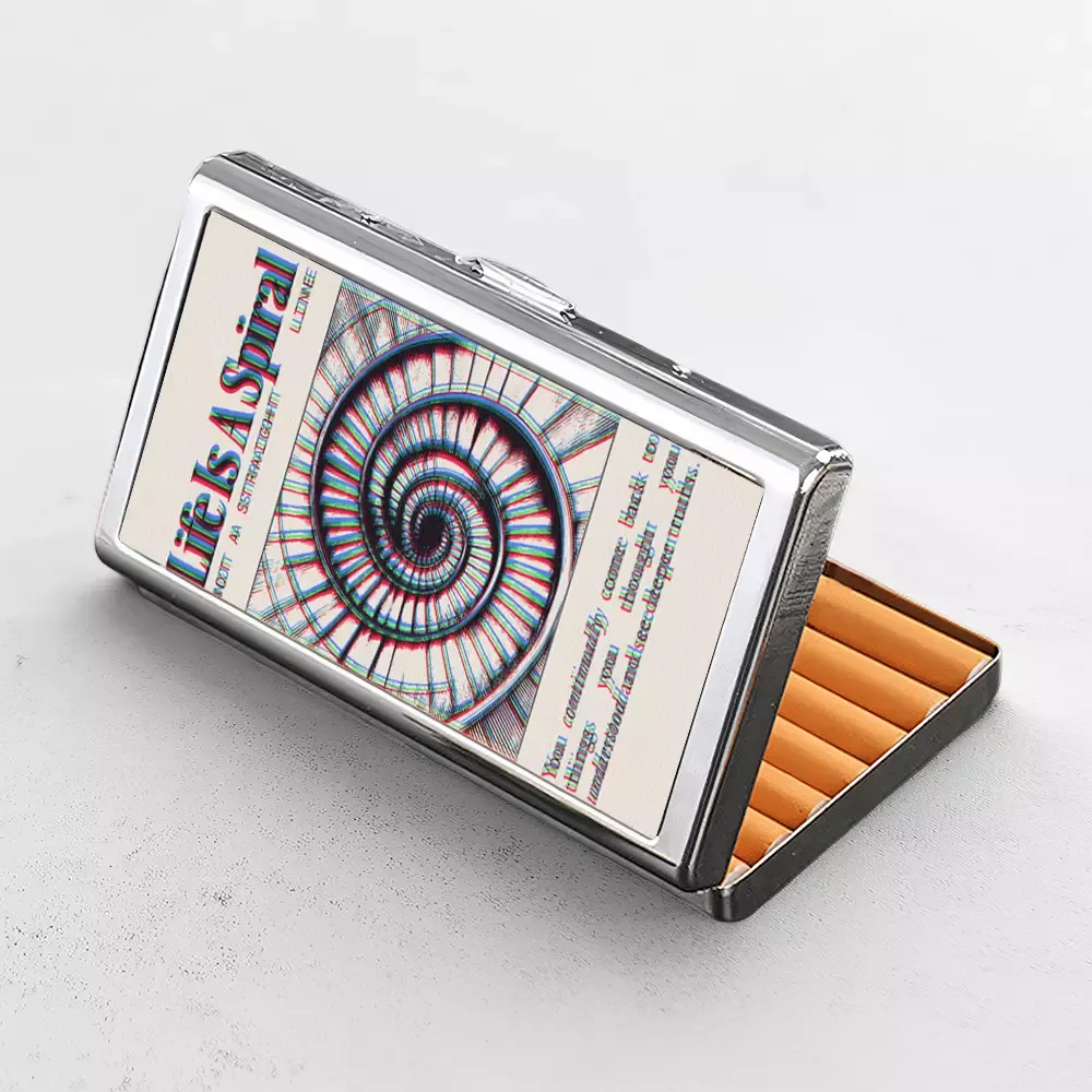 Soulisfree Life Is A Spiral Metal Pocket Case