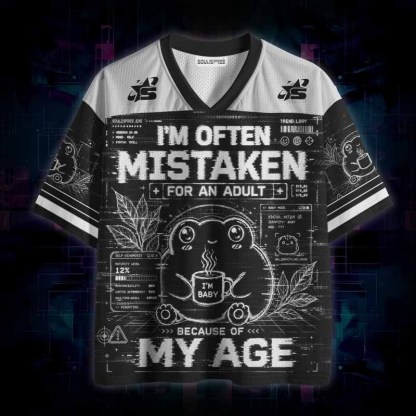 Soulisfree Growing Older, Not Up Mesh Jersey