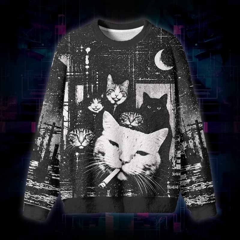 Soulisfree We Don’t Do Normal Fuzzy Crewneck Sweater