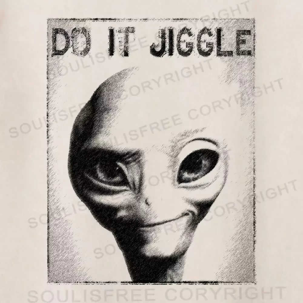DO IT JIGGLE Washed Alien T-shirt
