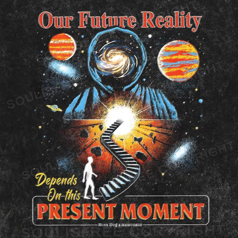 OUR FUTURE REALITY Washed Space T-shirt