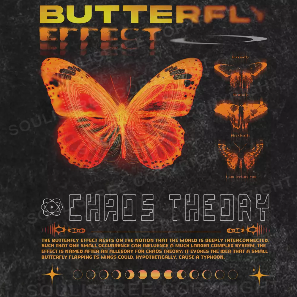 The Butterfly Effect in Motion Washed T-shirt