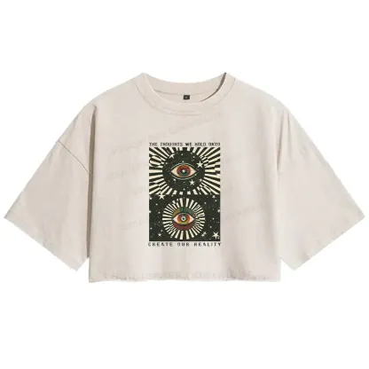 Create Our Reality  Washed Crop T-shirt