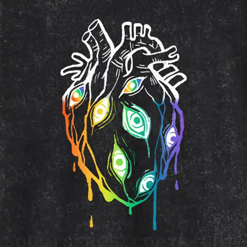 Eyes Within the Heart Washed Long Sleeve Shirt