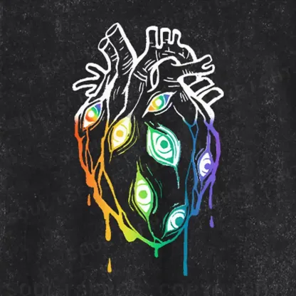 Eyes Within the Heart Washed Long Sleeve Shirt