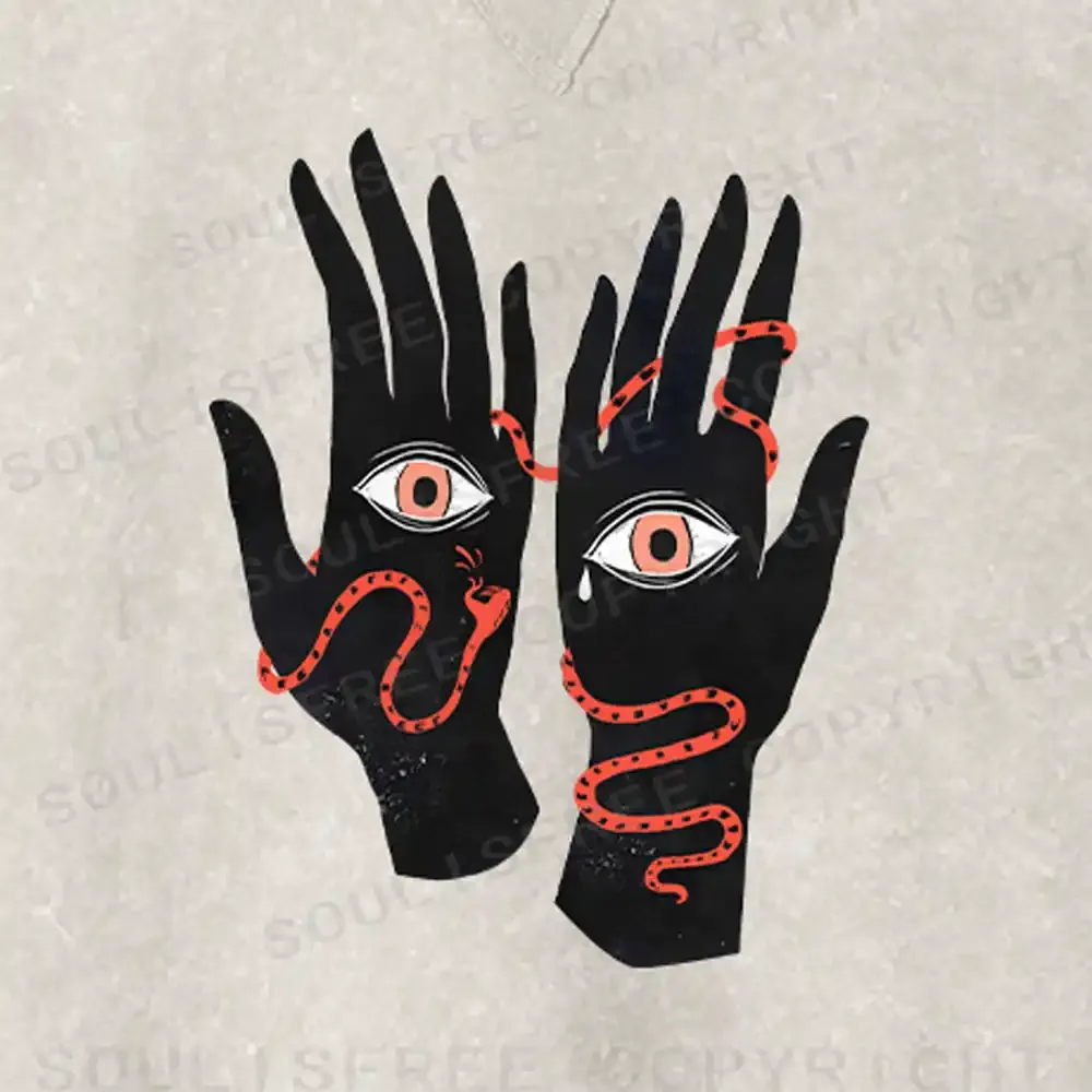 The Eyes Will Not Deceive You Fit Washed Sweatshirt