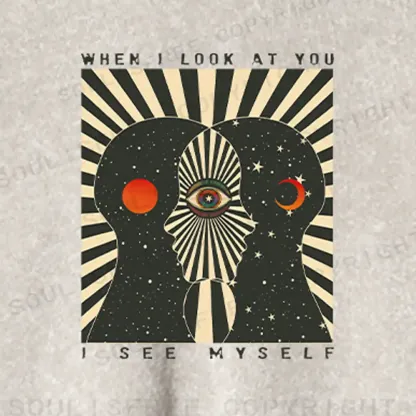 We Are Mirrors Washed Cropped Sweatshirt