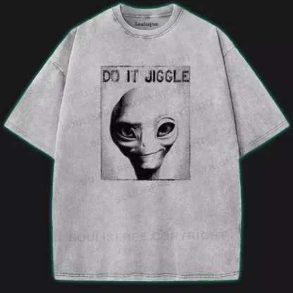 DO IT JIGGLE Washed Alien T-shirt