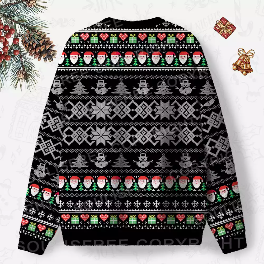 Merry Shitmas Ugly Christmas Knit Sweatshirt