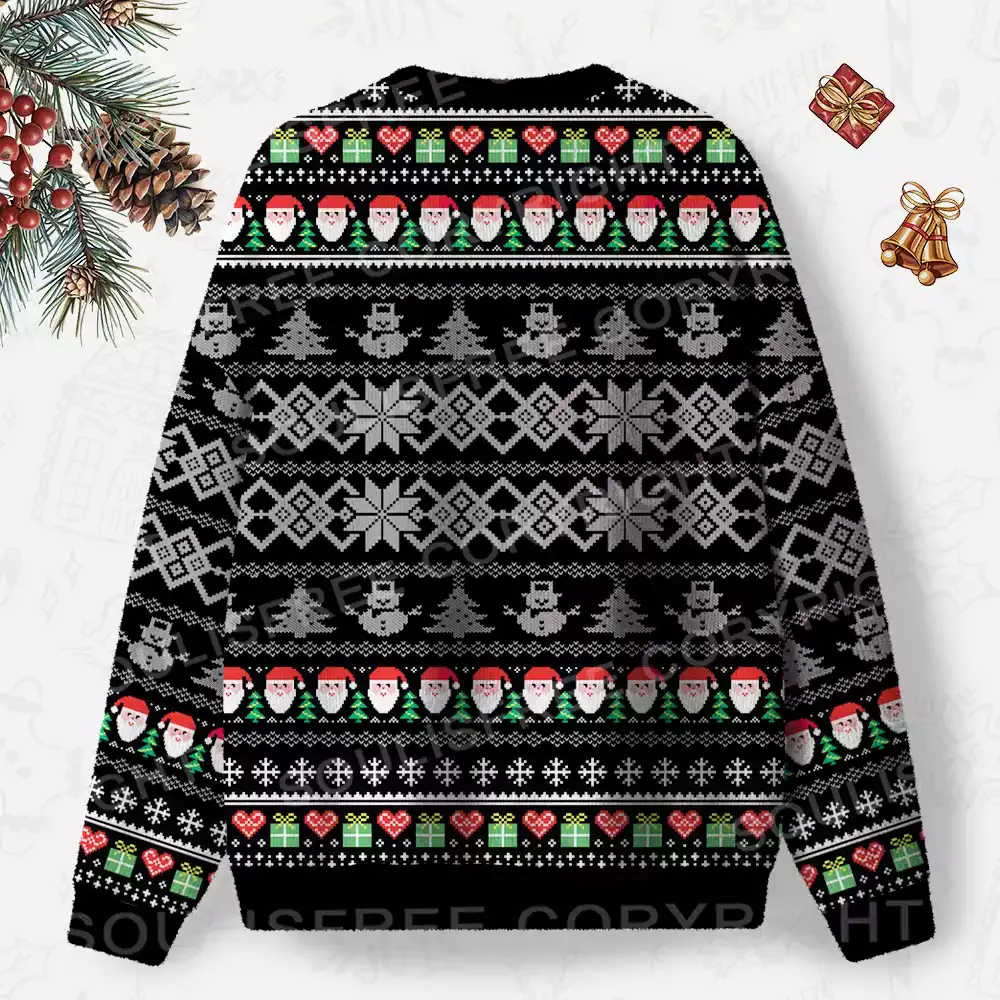 Merry Shitmas Ugly Christmas Knit Sweatshirt