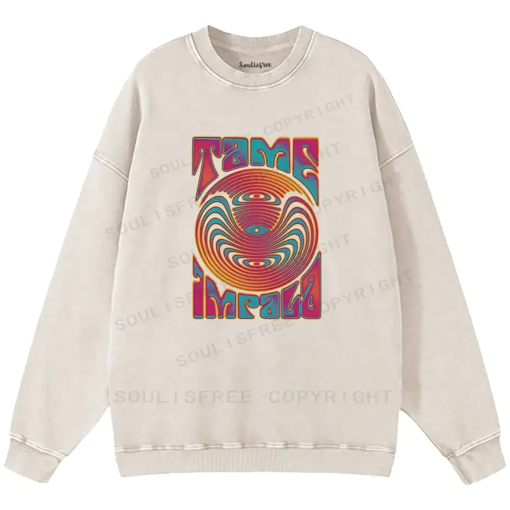 Psychedelic Moment Washed Sweatshirts