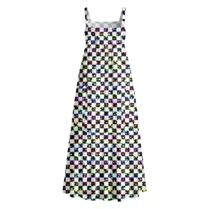 Soulisfree Cosmic Check Boho Maxi Dress
