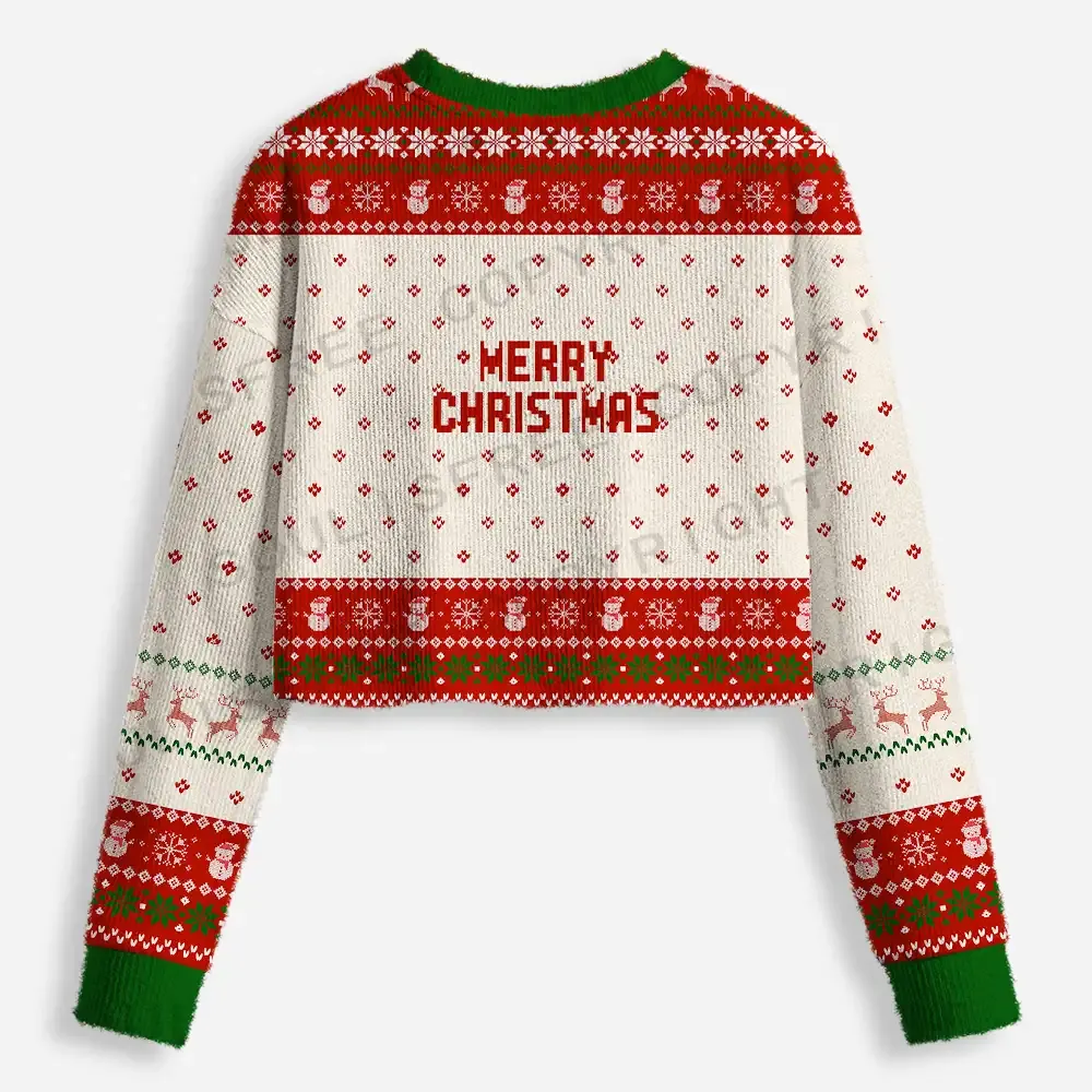 Everyday Is Trash Day Cropped Ugly Christmas Sweater