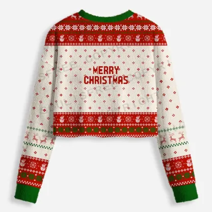 Everyday Is Trash Day Cropped Ugly Christmas Sweater