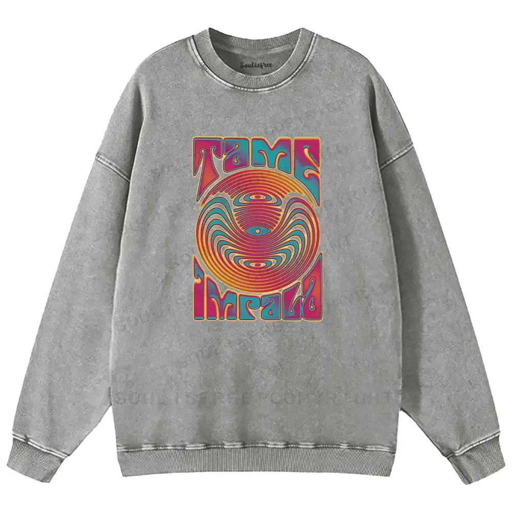 Psychedelic Moment Washed Sweatshirts