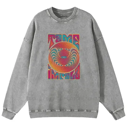 Psychedelic Moment Washed Sweatshirts
